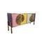 Viertüriges Sideboard aus Farbglas, 1980er 5