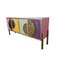 Viertüriges Sideboard aus Farbglas, 1980er 2