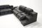 Camaleonda Sofa in Black Leather by Mario Bellini for B&B Italia, 1980s, Set of 12 10