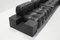 Camaleonda Sofa in Black Leather by Mario Bellini for B&B Italia, 1980s, Set of 12 2