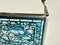 French Hand-Painted Stained Glass Hanging Window Panel, 1950s 3