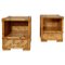 Vintage Italian Riviera Nightstands in Rattan and Fir Wood, 1970s, Set of 2 1