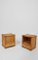 Vintage Italian Riviera Nightstands in Rattan and Fir Wood, 1970s, Set of 2 3