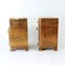 Vintage Art Deco Nachttische aus Nussholz, 1930er, 2er Set 3