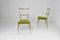 Italian Brass and Velvet Chairs in the style of Gio Ponti, 1950s, Set of 2 10
