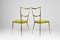 Italian Brass and Velvet Chairs in the style of Gio Ponti, 1950s, Set of 2 4