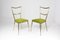 Italian Brass and Velvet Chairs in the style of Gio Ponti, 1950s, Set of 2 2