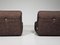 Poltrone Boomerang in lana marrone attribuite a Rodolfo Bonetto per Flexform, anni '60, set di 2, Immagine 6