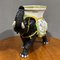 Large Hollywood Regency Painted Ceramic Stool Vase Holder, 1950s, Image 2