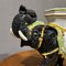 Large Hollywood Regency Painted Ceramic Stool Vase Holder, 1950s, Image 6