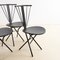 Chaises en Métal et Bois, 1970s, Set de 6 4