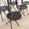 Chaises en Métal et Bois, 1970s, Set de 6 2