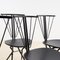 Chaises en Métal et Bois, 1970s, Set de 6 3