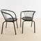 Black Sheet Metal and Tubular Metal Chairs, Set of 2, Image 3