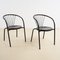 Black Sheet Metal and Tubular Metal Chairs, Set of 2, Image 1