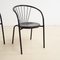 Black Sheet Metal and Tubular Metal Chairs, Set of 2, Image 2
