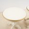 White Lacquered Wooden Tables with Golden Details, Set of 2, Image 2