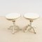 White Lacquered Wooden Tables with Golden Details, Set of 2, Image 6
