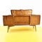Vintage Bar Sideboard aus hellem Holz mit Spiegel, 1950er 11