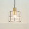 Moderne Mid-Century Hängelampe aus Glas & Messing von Limburg, 1960er 5