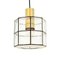 Moderne Mid-Century Hängelampe aus Glas & Messing von Limburg, 1960er 1