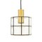 Moderne Mid-Century Hängelampe aus Glas & Messing von Limburg, 1960er 2