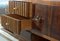 Art Deco Sideboard aus Nussholz, Palisander & Ahorn mit Original Glas, Italien, 1940er 3