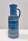 Vase Pichet Rimini Vintage en Céramique Bleue par A. Londi et F. Montelupo pour Bitossi, 1970s 6