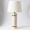 White and Gold Ceramic Table Lamp by Aldo Londi for Bitossi, 1970s 1
