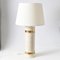 White and Gold Ceramic Table Lamp by Aldo Londi for Bitossi, 1970s 4