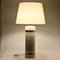 White and Gold Ceramic Table Lamp by Aldo Londi for Bitossi, 1970s 2