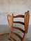 Französischer Vintage Ohrensessel und Hocker aus Eiche & Samt von Guillerme and Chambron, 1960er, 2er Set 4