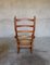 Französischer Vintage Ohrensessel und Hocker aus Eiche & Samt von Guillerme and Chambron, 1960er, 2er Set 3