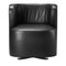 Spritz Black Leather Lounge Chair by Lorenza Bozzoli, Image 1