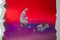 Gozo, Original Textured Acrylic Painted Surreal Landscape with Cat on Roman Sculpture, 2025, Acrylic 5