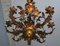 Large Mid-Century Modern Gilt Tole Eight Light Chandelier by Hans Kögl, 1970s, Image 9