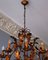 Grand Lustre Mid-Century Moderne en Tole Doré à Huit Lumières par Hans Kögl, 1970s 5