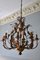 Large Mid-Century Modern Gilt Tole Eight Light Chandelier by Hans Kögl, 1970s, Image 2