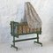 Mid-Century Puppen-Schaukelbett mit Baldachin, 1950er 1