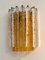 Mid-Century Italian Murano Glass Wall Sconce in Two Rows and Colors from Poliarte, 1970s, Image 1