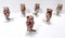 Vintage Murano Glass Drinking Glasses by Aureliano Toso, 1950s, Set of 6 4