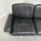 DS31 3-Sitzer Sofa aus schwarzem Leder von de Sede, Schweiz, 1970er 3
