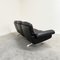 DS31 3-Sitzer Sofa aus schwarzem Leder von de Sede, Schweiz, 1970er 8