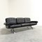DS31 3-Sitzer Sofa aus schwarzem Leder von de Sede, Schweiz, 1970er 1