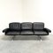 DS31 3-Sitzer Sofa aus schwarzem Leder von de Sede, Schweiz, 1970er 4