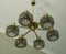 Large Brass and Glass Chandelier by Hans-Agne Jakobsson, 1960s, Image 1