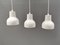 Architect-Designed Porcelain Hanging Lamps by Erik Magnussen, 1982, Set of 3 2