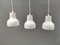 Architect-Designed Porcelain Hanging Lamps by Erik Magnussen, 1982, Set of 3 1