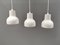 Architect-Designed Porcelain Hanging Lamps by Erik Magnussen, 1982, Set of 3 3