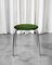 Green Stool in Chrome and Velvet, 1970s, Image 4